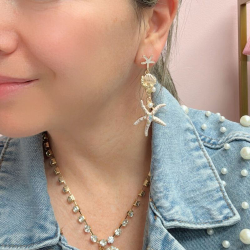 Starfish Drop Earrings