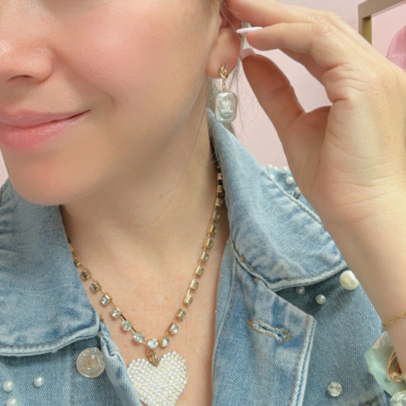 Gold Dipped Pearl Earrings