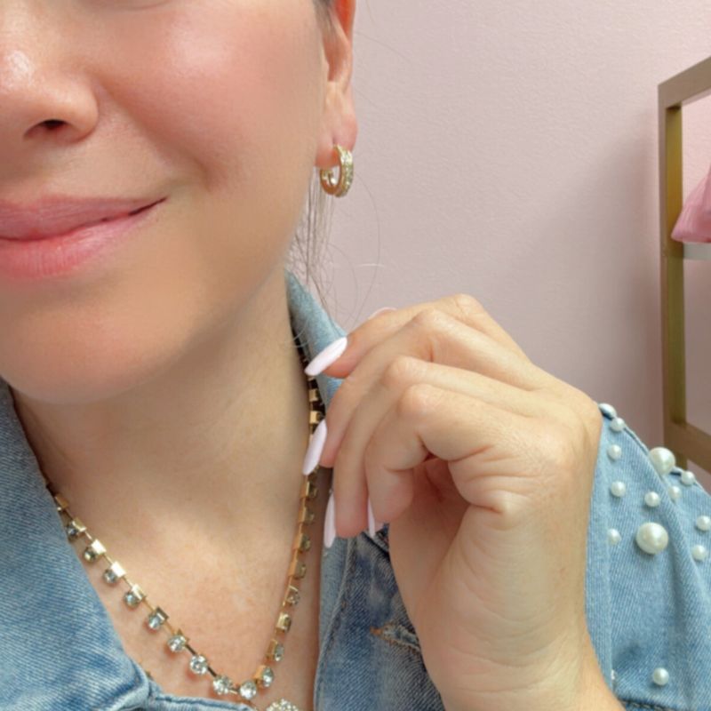 Small Rhinestone Hoops