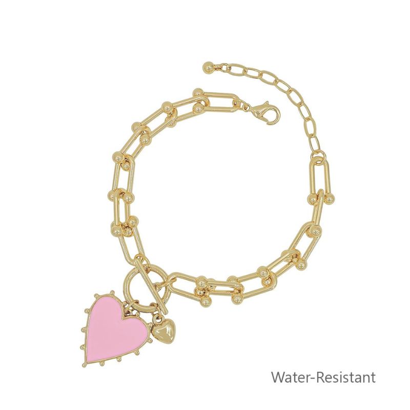 Pink Heart Bracelet