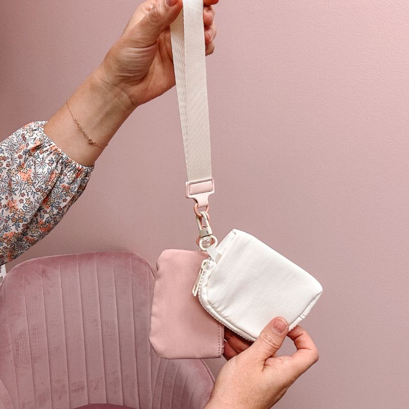 Pink Wristlet Wallet With Strap