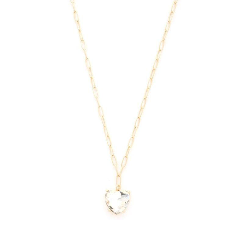 Heart Crystal Oval Necklace