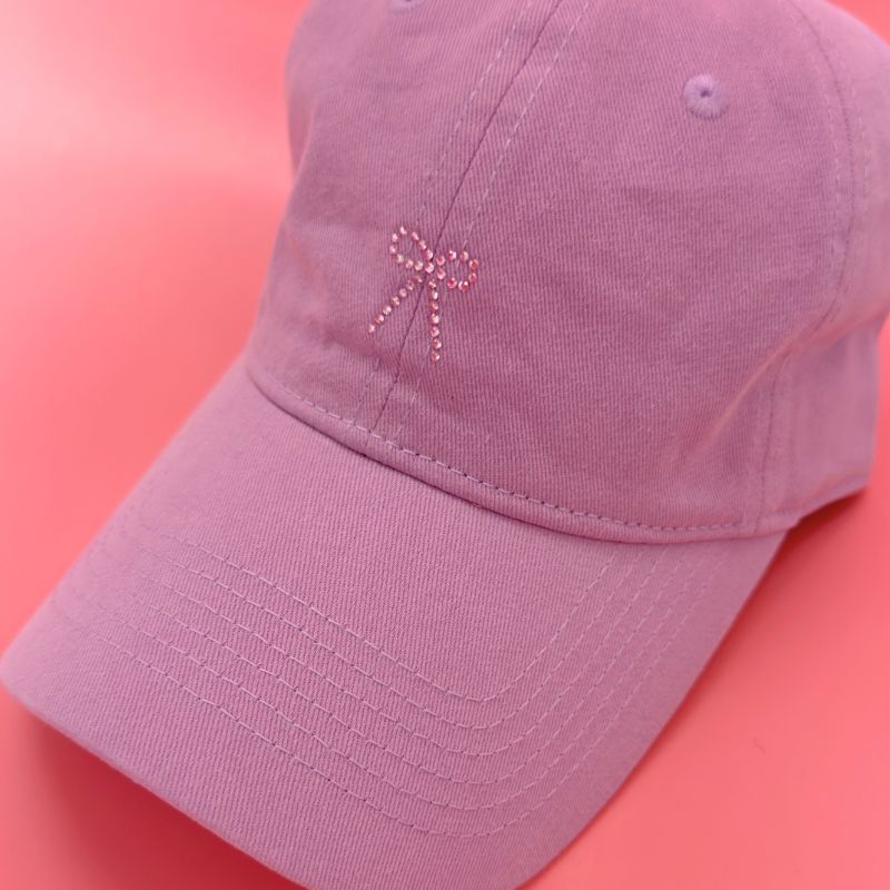 Rhinestone Bow Cap
