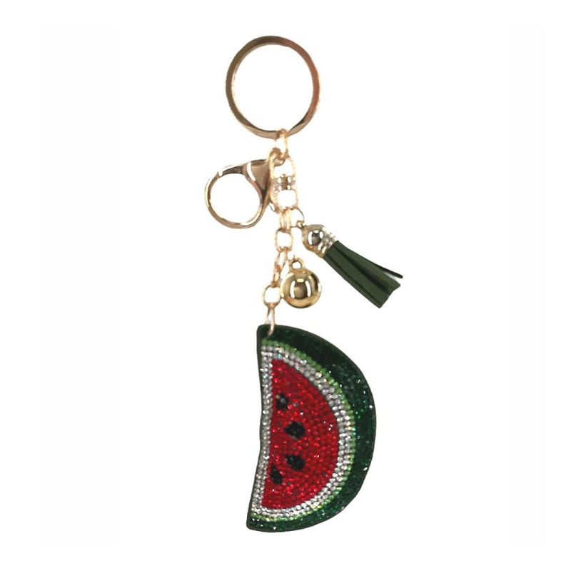 Rhinestone Watermelon Keychain