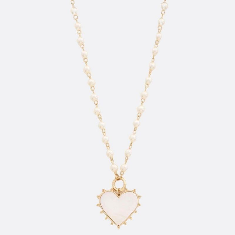 Pearl Heart Pendant Necklace