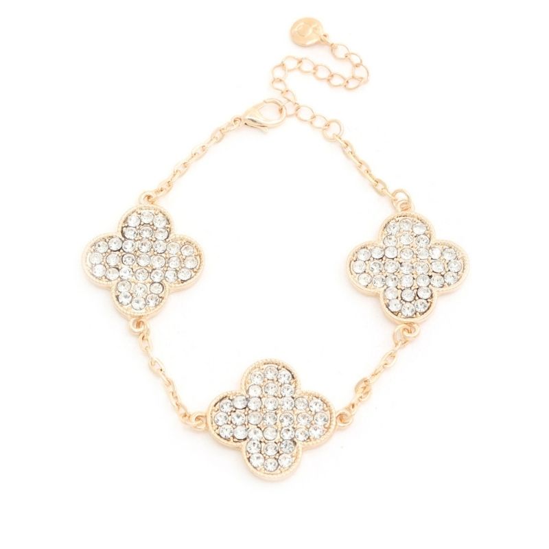 Clover Rhinestones Bracelet