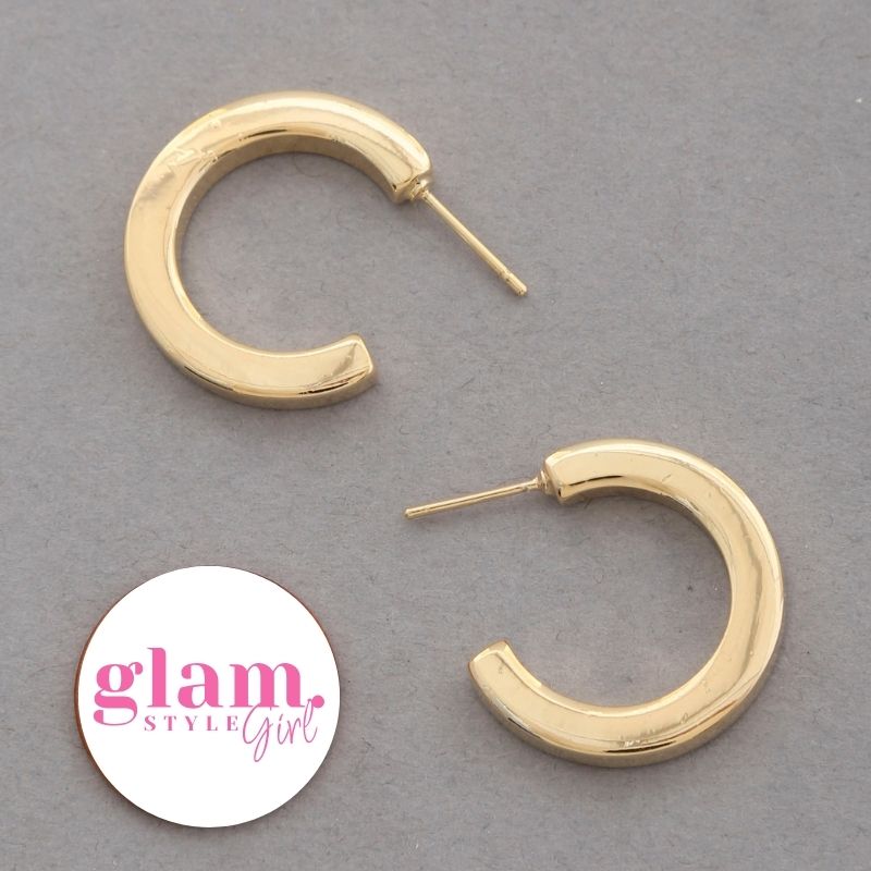 Open Hoop Gold Dipped Earrings