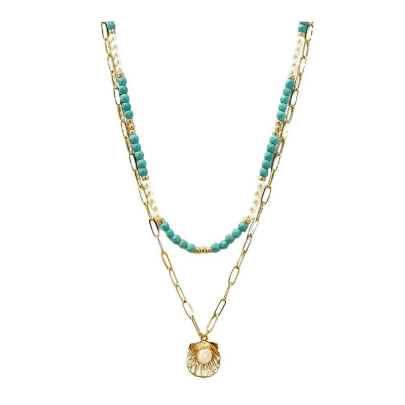 Seashell Pearl Necklace