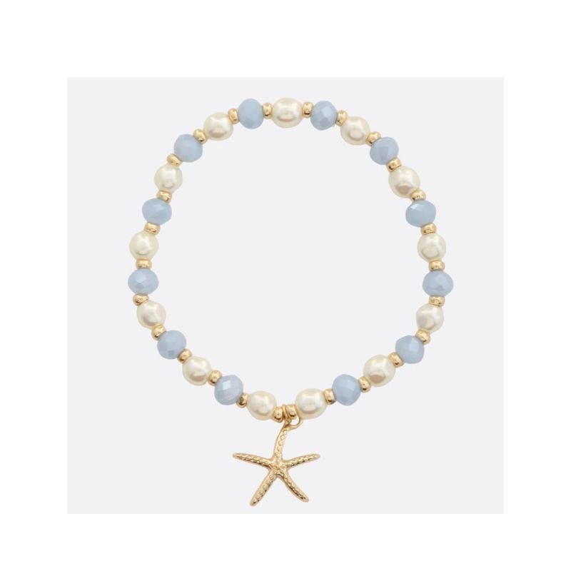 Starfish Charm Beaded Bracelet