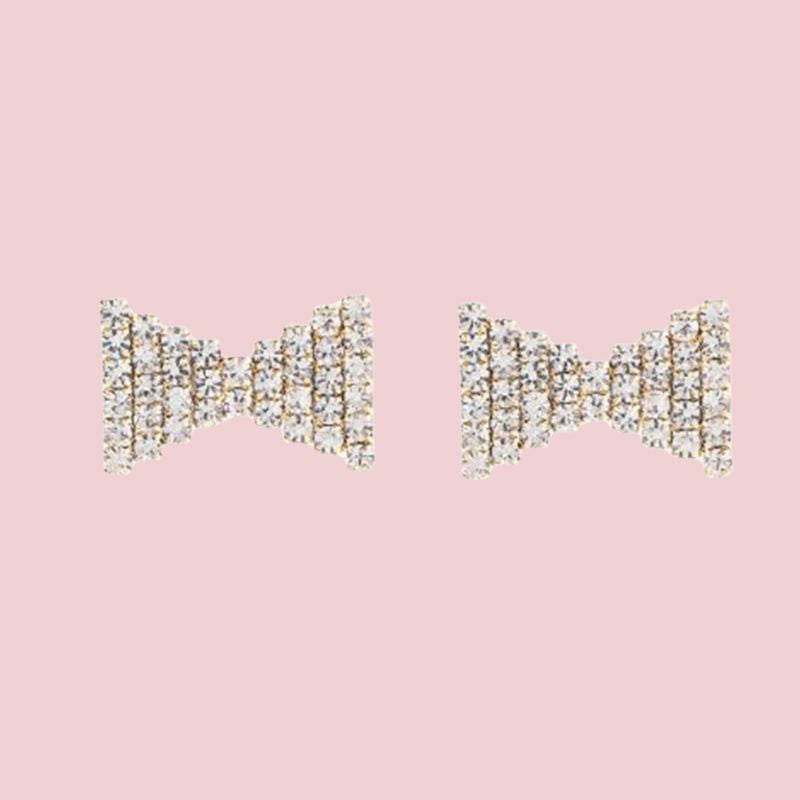 Bow Rhinestone Earrings
