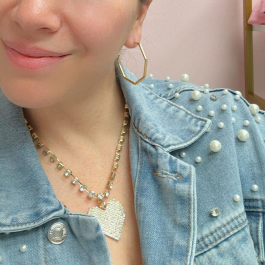 14K Gold Dipped Hexagon Hoop Earrings