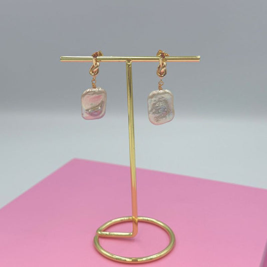 Gold Dipped Pearl Earrings