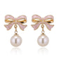 Bow Tie Pearl Earrings