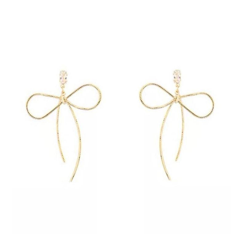 Rhinestone Bow Earrings