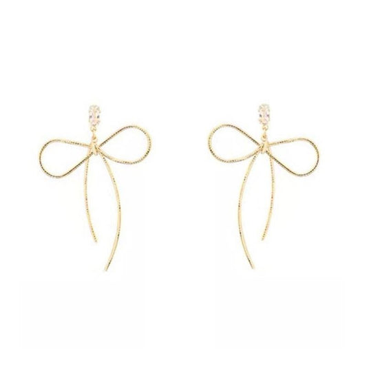 Rhinestone Bow Earrings