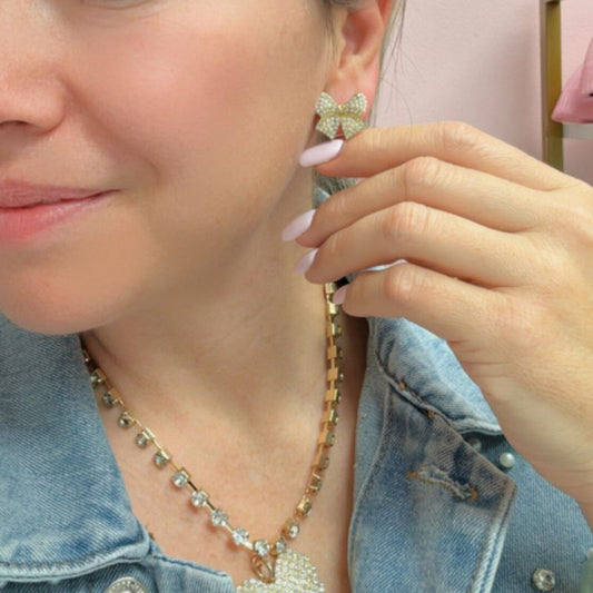 Pearl Bow Earrings