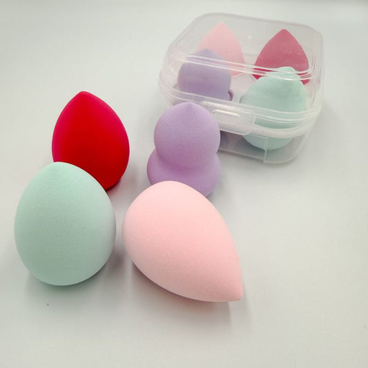 Colored 4 piece Beauty Blenders With Case