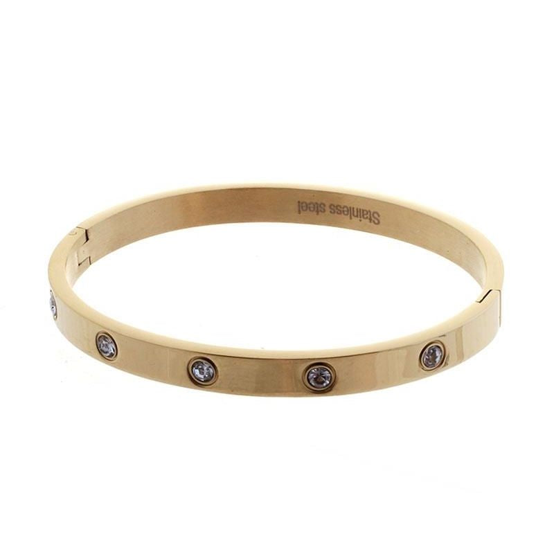 Stacy Gold Bracelet With Rhinestones