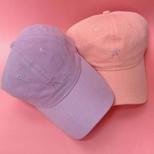 Rhinestone Bow Cap