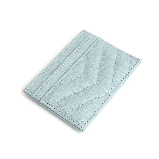 Ivory Quilted Card Holder Wallet