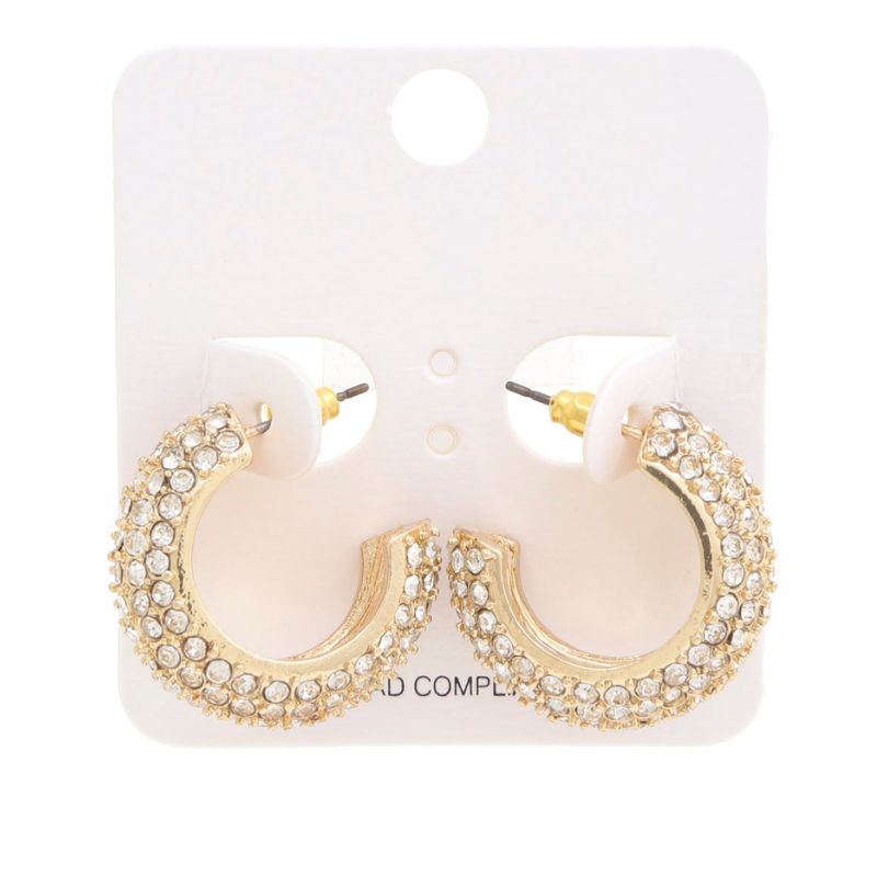 Rhinestone Hoop Earrings