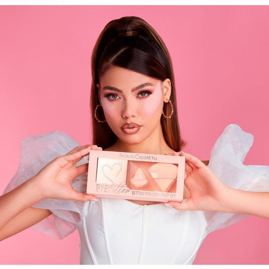 Setting Powder Puff Set Pink Cloud