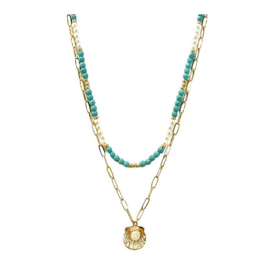Seashell Pearl Necklace
