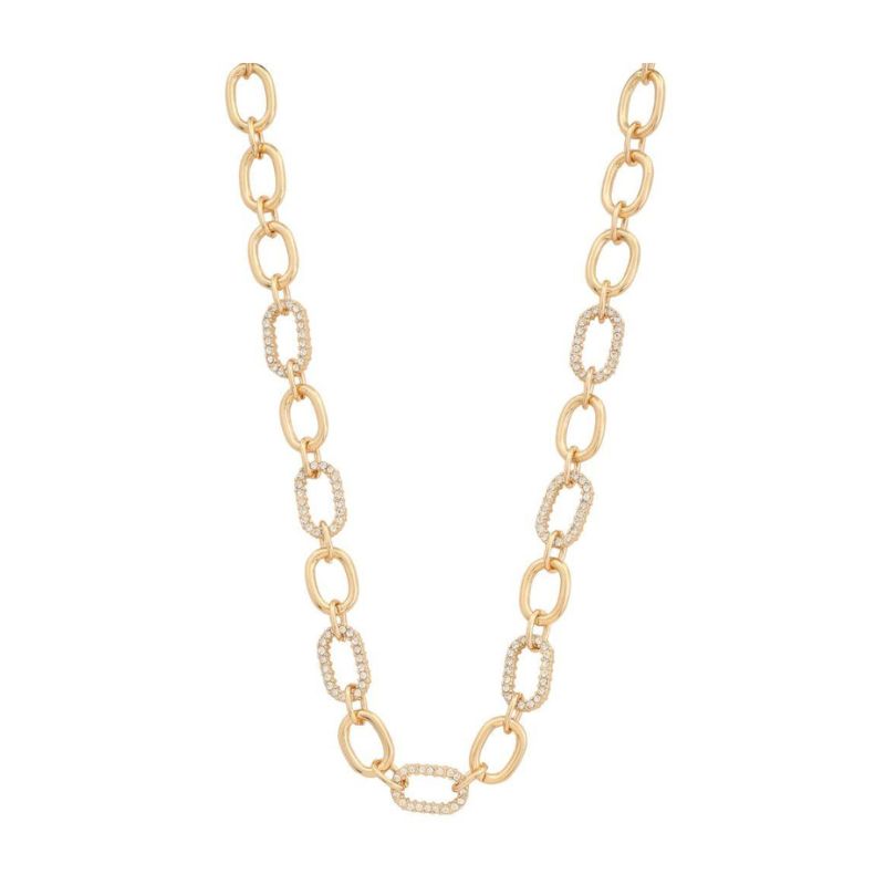 Rhinestone Oval Necklace