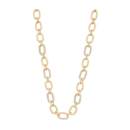 Rhinestone Oval Necklace