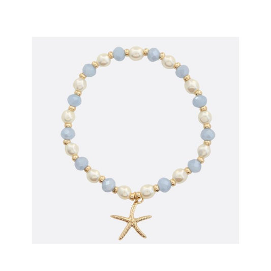 Starfish Charm Beaded Bracelet